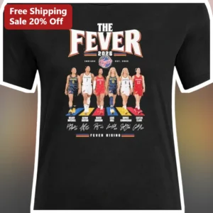 Indiana Fever 2026 Fever Rising Tee Caitlin Clark WNBA Fan Shirt available at our Los Angeles warehouse