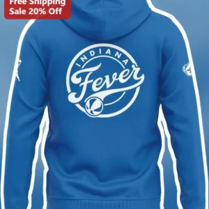 Indiana Fever Hoodie WNBA Basketball Fan Gear Blue Pullover with Retro Logo for Men Women available at our Los Angeles warehouse