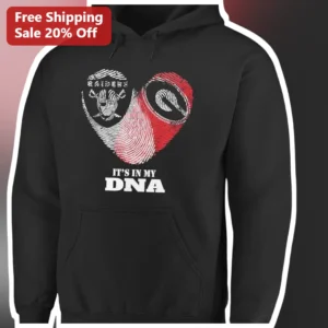 IT'S IN MY DNA Hoodie Las Vegas Raiders Kansas City Chiefs NFL Rivalry Fan Gift available at our Los Angeles warehouse