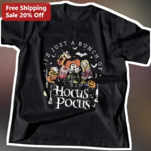 It's Just a Bunch of Hocus Pocus Disney Ducks Halloween Tee available at our Los Angeles warehouse