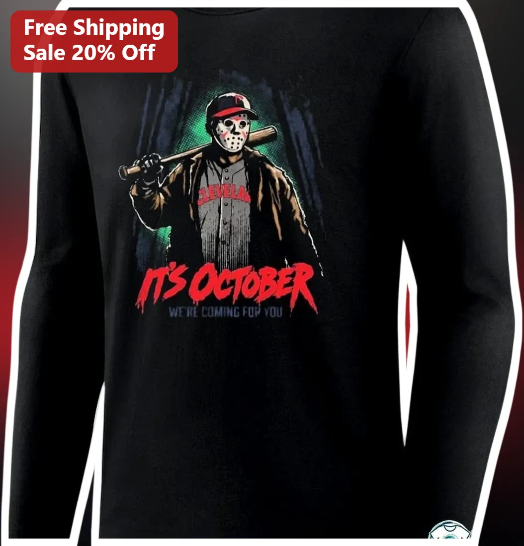 It's October We're Coming For You Jason Voorhees Long Sleeve — Los Angeles It's October We're Coming For You Jason Voorhees Long Sleeve Tee available at our Los Angeles warehouse