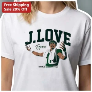 J.LOVE Signature Jalen Love Football Player Graphic Tee NFL Eagles Fan Gear available at our Los Angeles warehouse
