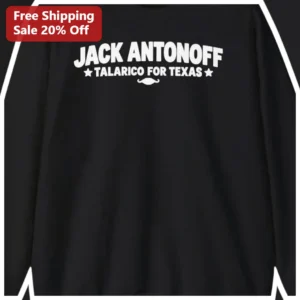 Jack Antonoff Talarico For Texas Long Sleeve Tee Bleachers Fan Gift available at our Los Angeles warehouse