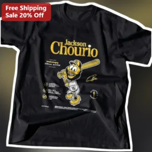 Jackson Chourio Serial Hitter Milwaukee Brewers Baseball Tee available at our Los Angeles warehouse