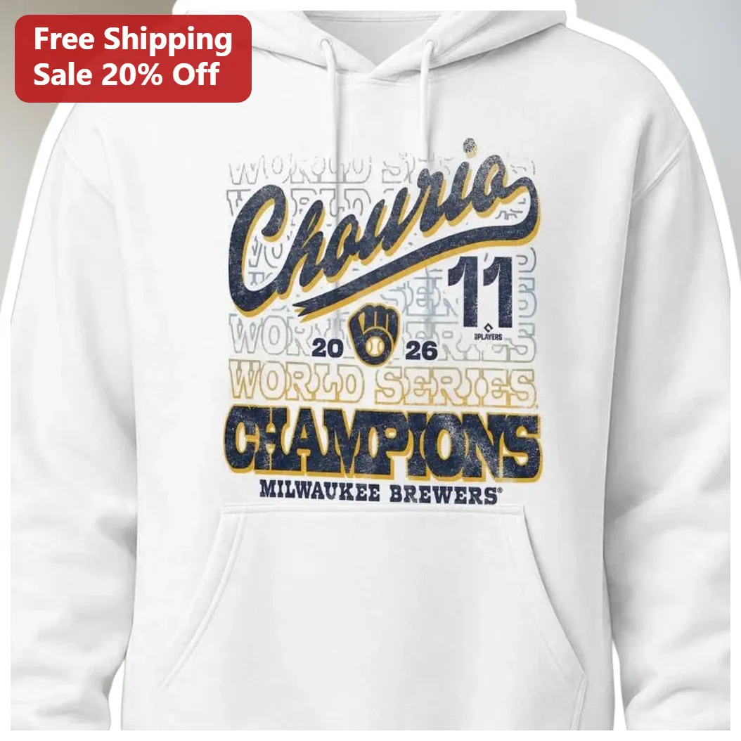Jackson Chourio World Series Champions Milwaukee Brewers Hoodie Vintage Baseball Fan Apparel available at our Los Angeles warehouse