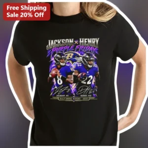 Jackson x Henry Purple Friday Baltimore Ravens Tee available at our Los Angeles warehouse