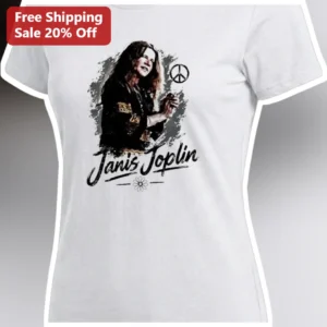 Janis Joplin Vintage Graphic Tee Classic Rock Music Icon Shirt available at our Los Angeles warehouse