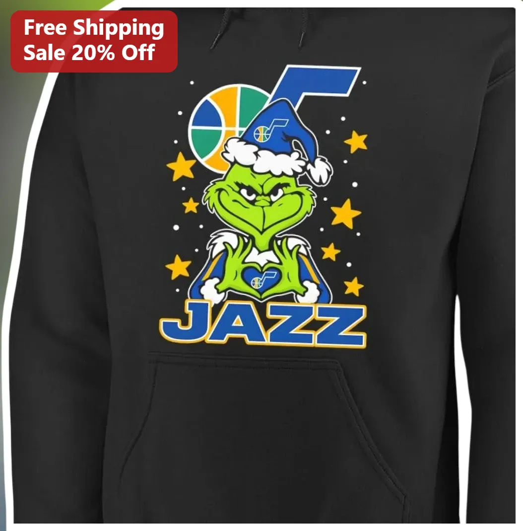 JAZZ The Grinch Utah Jazz Christmas Hoodie Funny NBA Holiday — Los Angeles JAZZ The Grinch Utah Jazz Christmas Hoodie Funny NBA Holiday Gift available at our Los Angeles warehouse