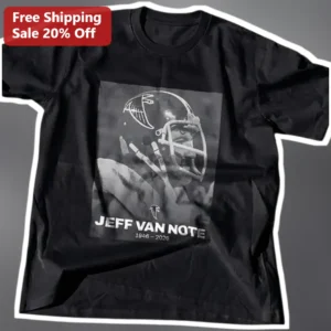 Jeff Van Note Atlanta Falcons Legend Memorial Tee 1946-2026 Vintage NFL Tribute Shirt available at our Los Angeles warehouse