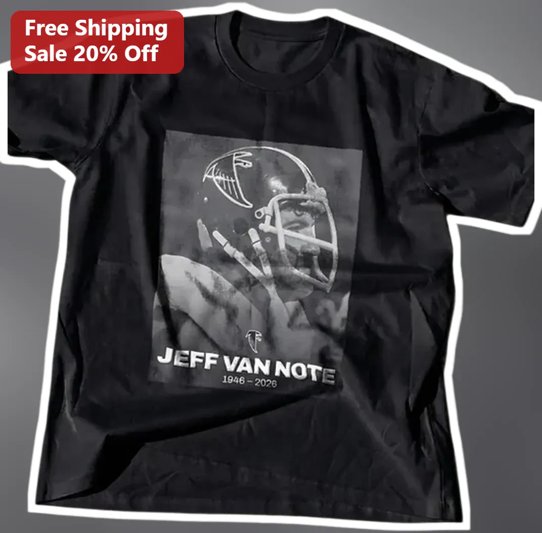 Jeff Van Note Atlanta Falcons Legend Memorial Tee 1946-2026 Vintage NFL Tribute Shirt available at our Los Angeles warehouse