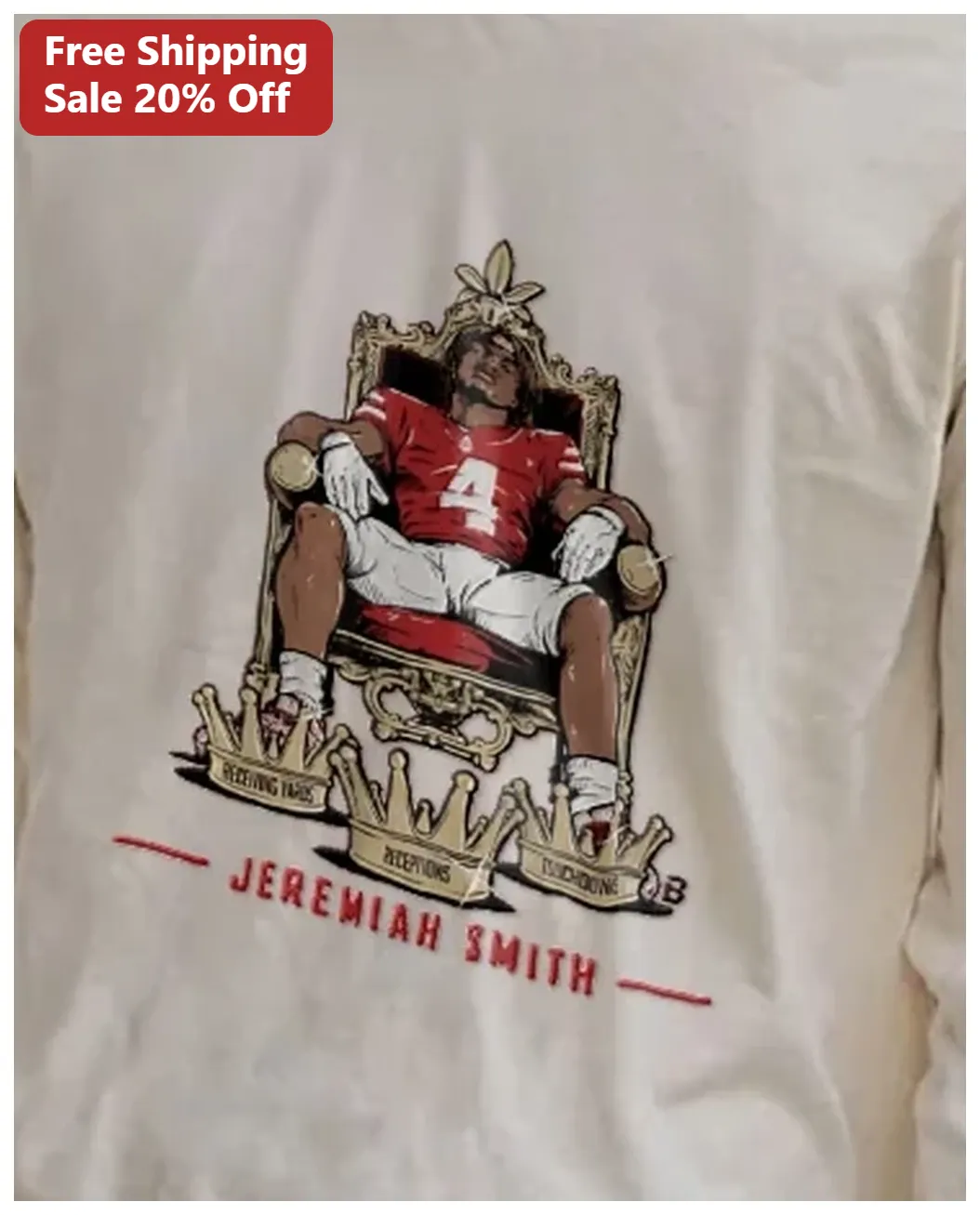 Jeremiah Smith Tee Ohio State Buckeyes College Football Fan Apparel Gift available at our Los Angeles warehouse
