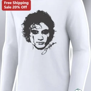 Jim Morrison Long Sleeve Tee The Doors Rock Legend Sketch Portrait Graphic Shirt available at our Los Angeles warehouse