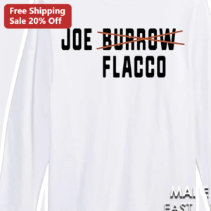 Joe Burrow Flacco Long Sleeve Tee NFL Football Fan Gift available at our Los Angeles warehouse
