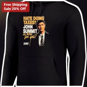 John Summit Hate Doing Taxes Hoodie EDM DJ Merch Funny Tax Season Graphic Pullover for Men Women available at our Los Angeles warehouse