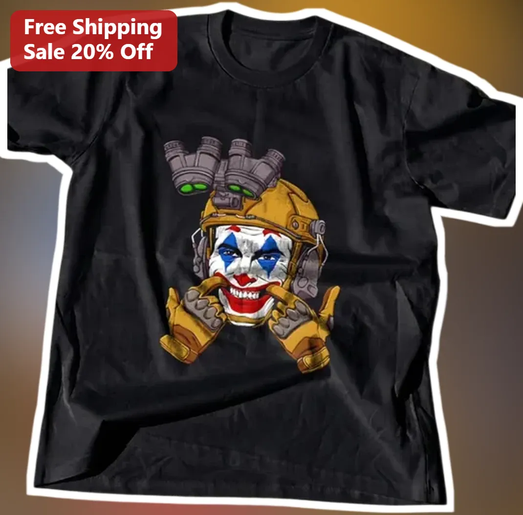 Joker Tactical Military Gear Graphic Tee for Men Women DC Co — Los Angeles Joker Tactical Military Gear Graphic Tee for Men Women DC Comics Fans available at our Los Angeles warehouse