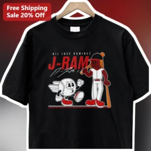 Jose Ramirez Tee Cleveland Guardians #11 J-Ram Vintage Cartoon Baseball Fan Gift available at our Los Angeles warehouse