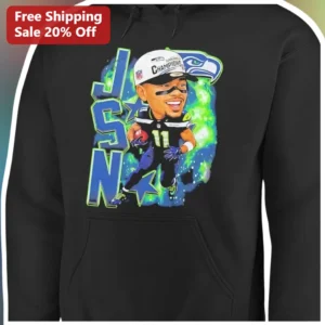 JSN Jaxon Smith-Njigba Seahawks Super Bowl Champions Hoodie available at our Los Angeles warehouse