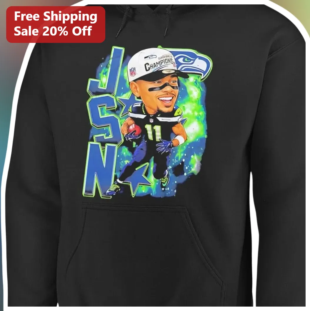 JSN Jaxon Smith-Njigba Seahawks Super Bowl Champions Hoodie — Los Angeles JSN Jaxon Smith-Njigba Seahawks Super Bowl Champions Hoodie available at our Los Angeles warehouse
