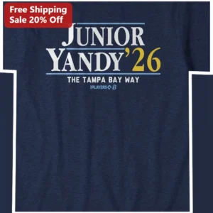 Junior Yandy ’26 The Tampa Bay Way Tee Baseball Fan Gift available at our Los Angeles warehouse