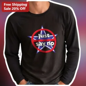 Just Say No Long Sleeve Tee Retro 80s...