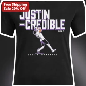 Justin Credible Tee ECW Wrestling Fan Gift Black Cotton T-Shirt available at our Los Angeles warehouse