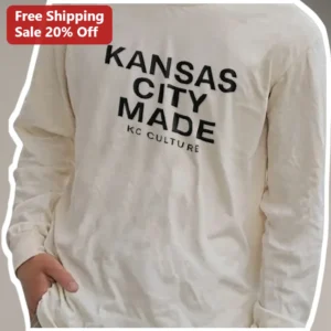 Kansas City Made KC Culture Long Sleeve Tee Kansas City Pride Streetwear Gift available at our Los Angeles warehouse