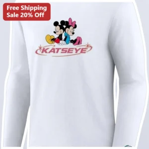KATSEYE Long Sleeve Shirt Mickey Mouse Minnie Mouse Pop Culture Graphic Tee available at our Los Angeles warehouse