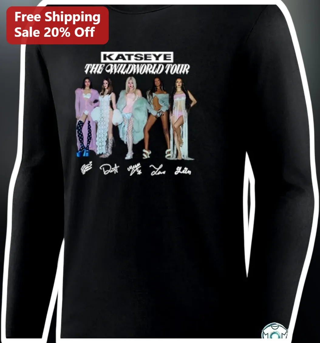KATSEYE The Wildworld Tour Long Sleeve Shirt Fan Merch Conce — Los Angeles KATSEYE The Wildworld Tour Long Sleeve Shirt Fan Merch Concert Apparel available at our Los Angeles warehouse