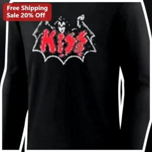 KISS Long Sleeve Shirt Vintage Distressed Band Logo Rock Music Merch for Men Women available at our Los Angeles warehouse