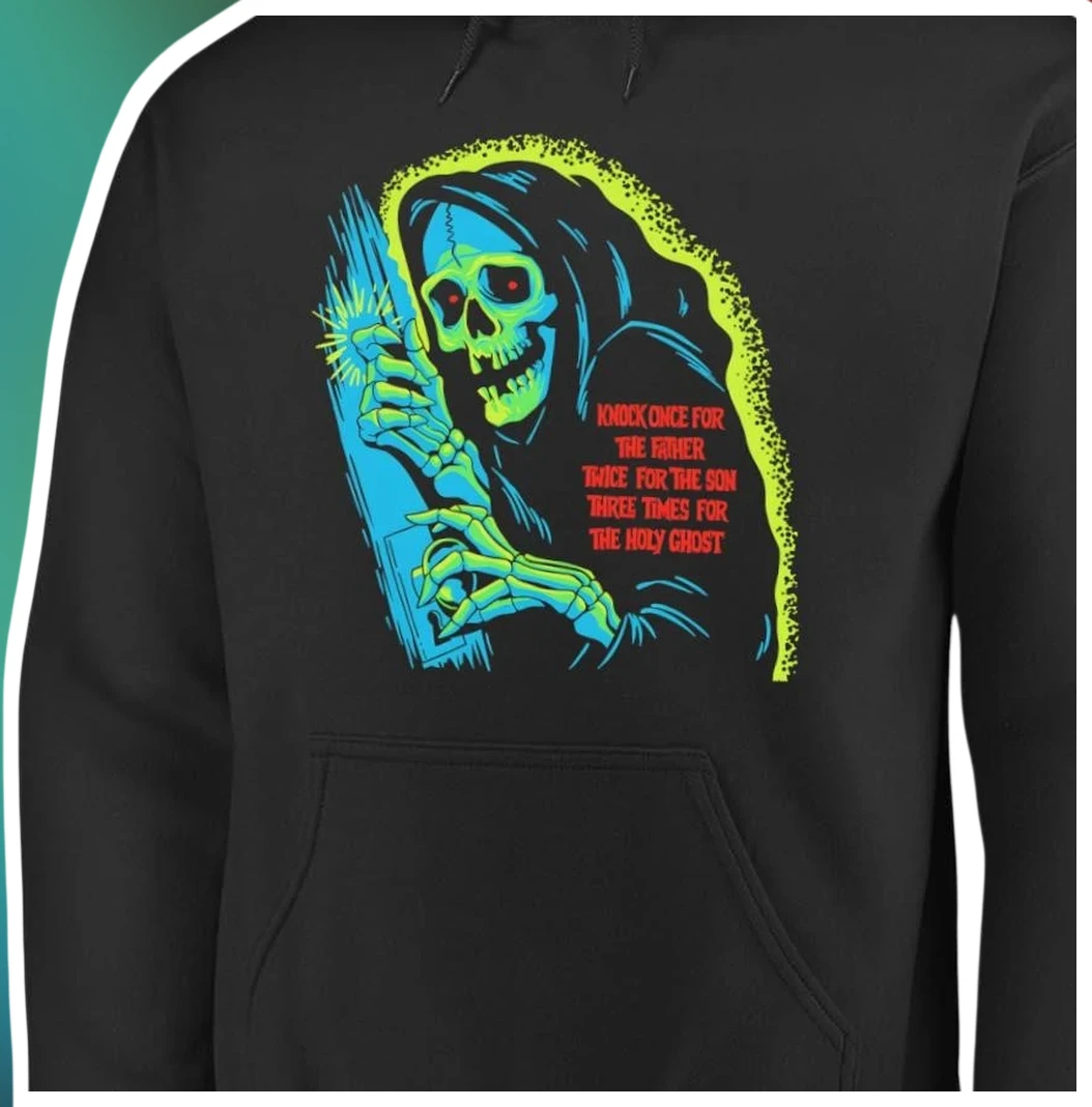 Knock Once For The Father Twice For The Son Three Times For — Los Angeles Knock Once For The Father Twice For The Son Three Times For The Holy Ghost Hoodie available at our Los Angeles warehouse