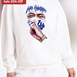 Leka Halasma Hoodie Streetwear Urban Portrait Pullover for Fans available at our Los Angeles warehouse