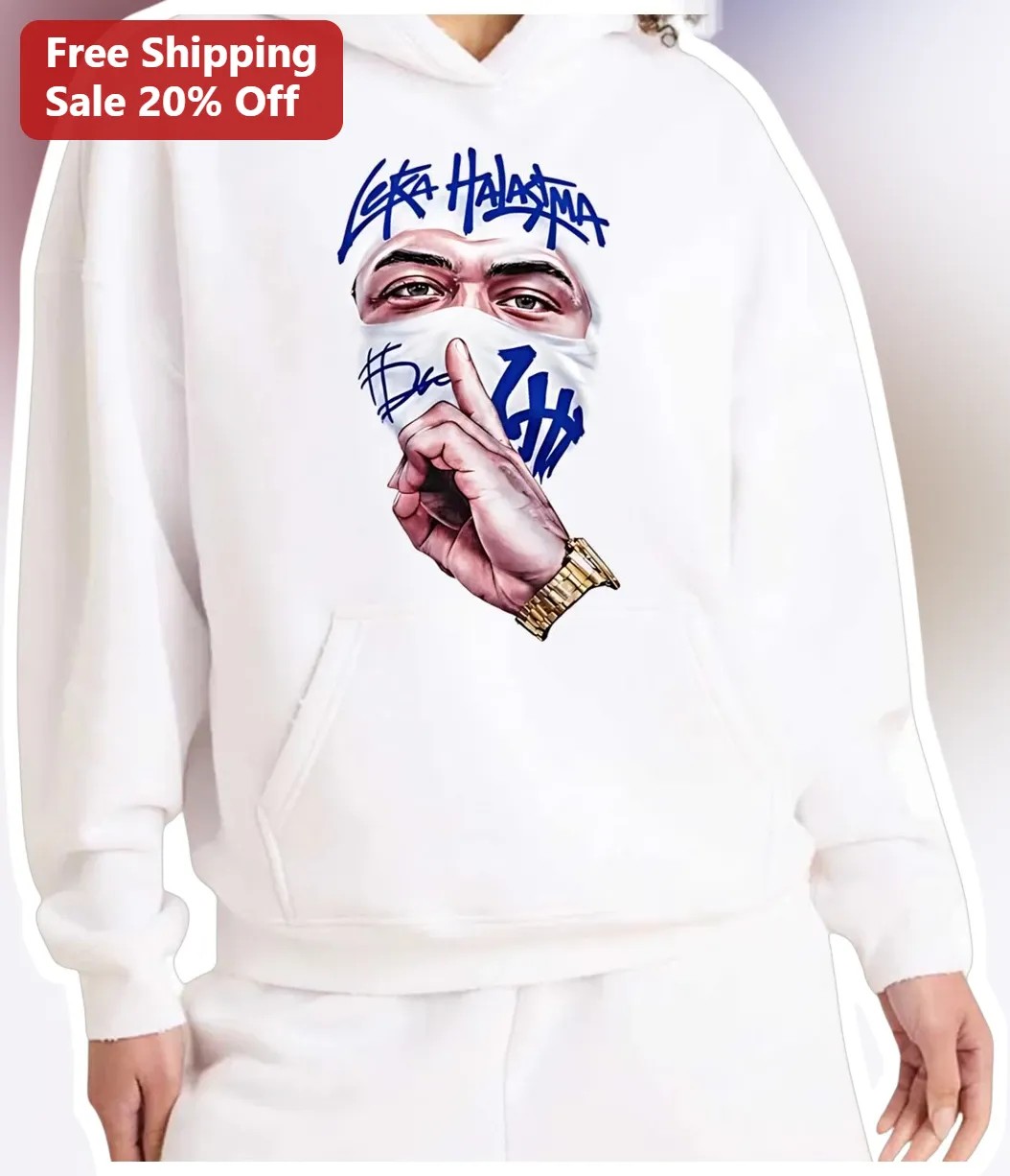 Leka Halasma Hoodie Streetwear Urban Portrait Pullover for Fans available at our Los Angeles warehouse