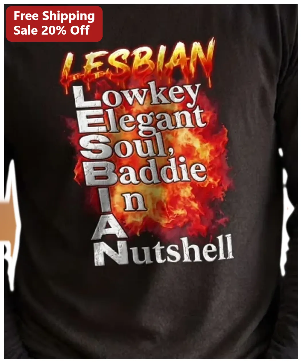 Lesbian Lowkey Elegant Soul Baddie In Nutshell Graphic Tee Q — Los Angeles Lesbian Lowkey Elegant Soul Baddie In Nutshell Graphic Tee Queer Pride Apparel available at our Los Angeles warehouse