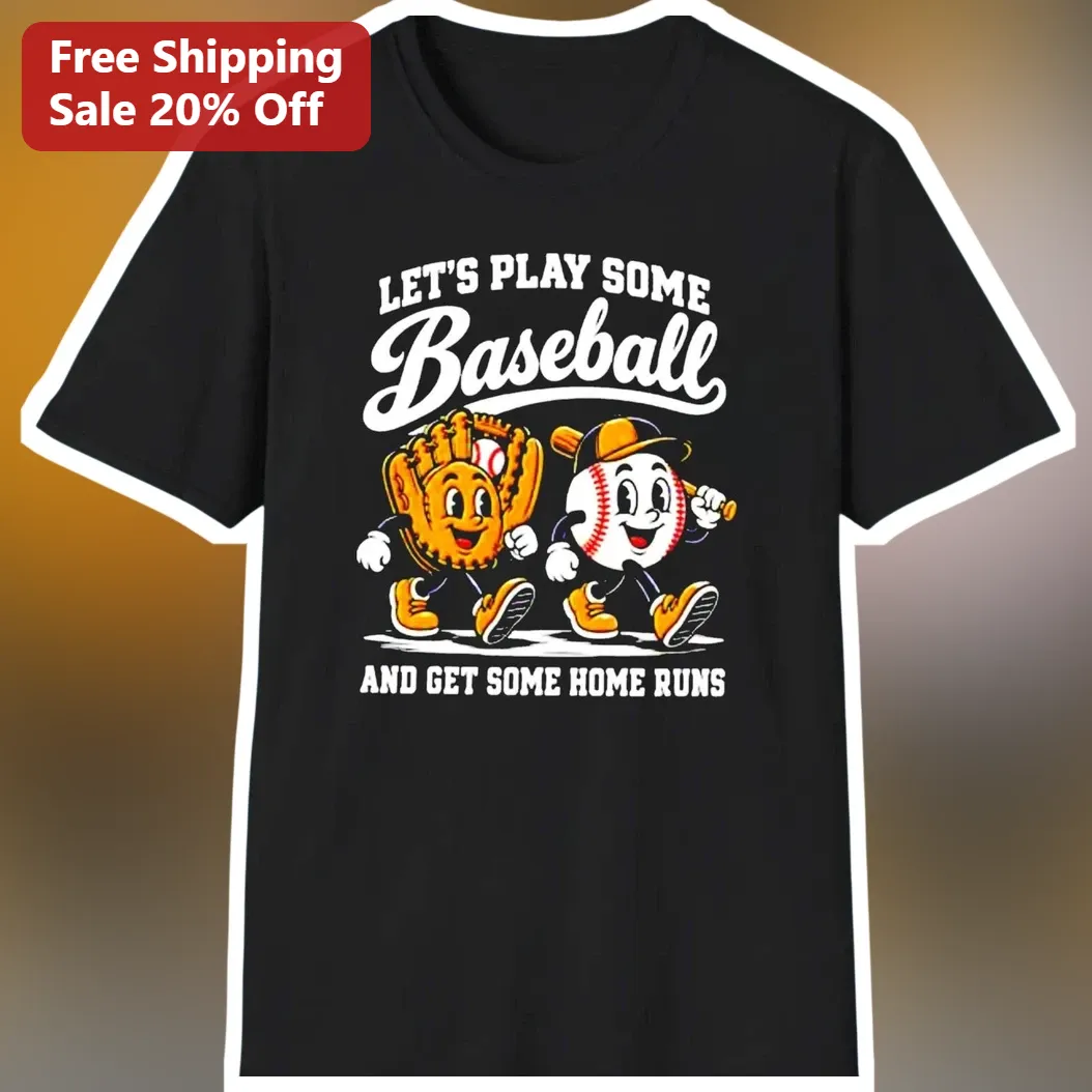 Let's Play Some Baseball And Get Some Home Runs Tee Funny Vi — Los Angeles Let's Play Some Baseball And Get Some Home Runs Tee Funny Vintage Cartoon Baseball Gift available at our Los Angeles warehouse