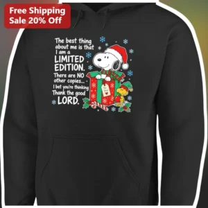 Limited Edition Snoopy Christmas Hoodie Funny Christian Quote...