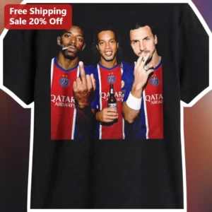 Lionel Messi Tee PSG Neymar Mbappe Soccer Fan Graphic Shirt available at our Los Angeles warehouse