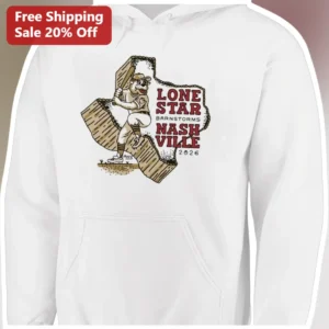 Lone Star Barnstormers Nashville Hoodie Vintage Baseball Mascot Dog Pullover available at our Los Angeles warehouse