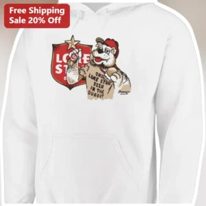 Lone Star Beer In The Dugout Vintage Bulldog Mascot Hoodie Texas Baseball Fan Gift available at our Los Angeles warehouse