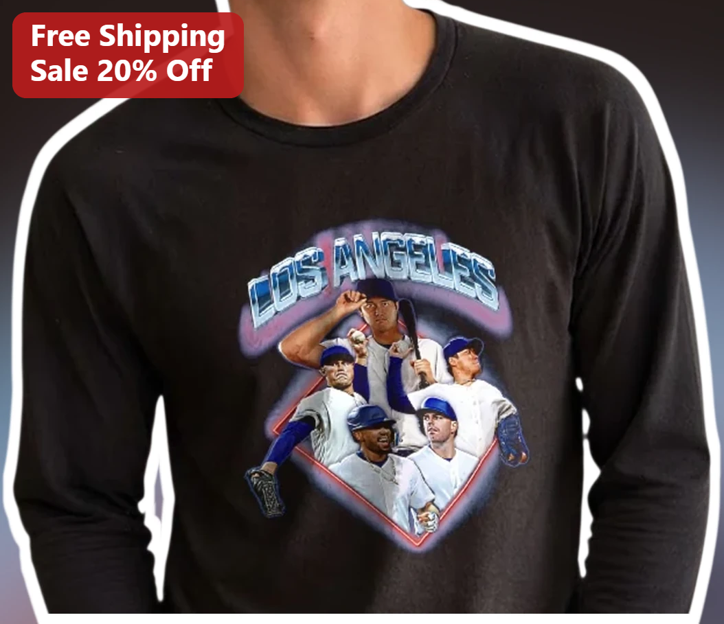 Los Angeles Dodgers Players Long Sleeve Tee Baseball Fan Gift available at our Los Angeles warehouse