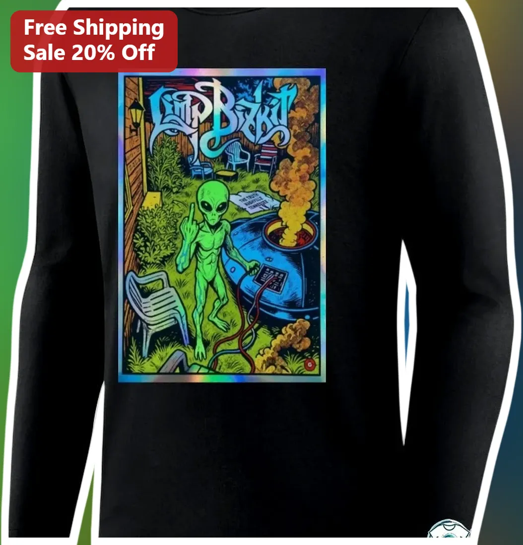 Loud Baby Long Sleeve Tee Alien UFO Holographic Graphic Shirt for Kids available at our Los Angeles warehouse