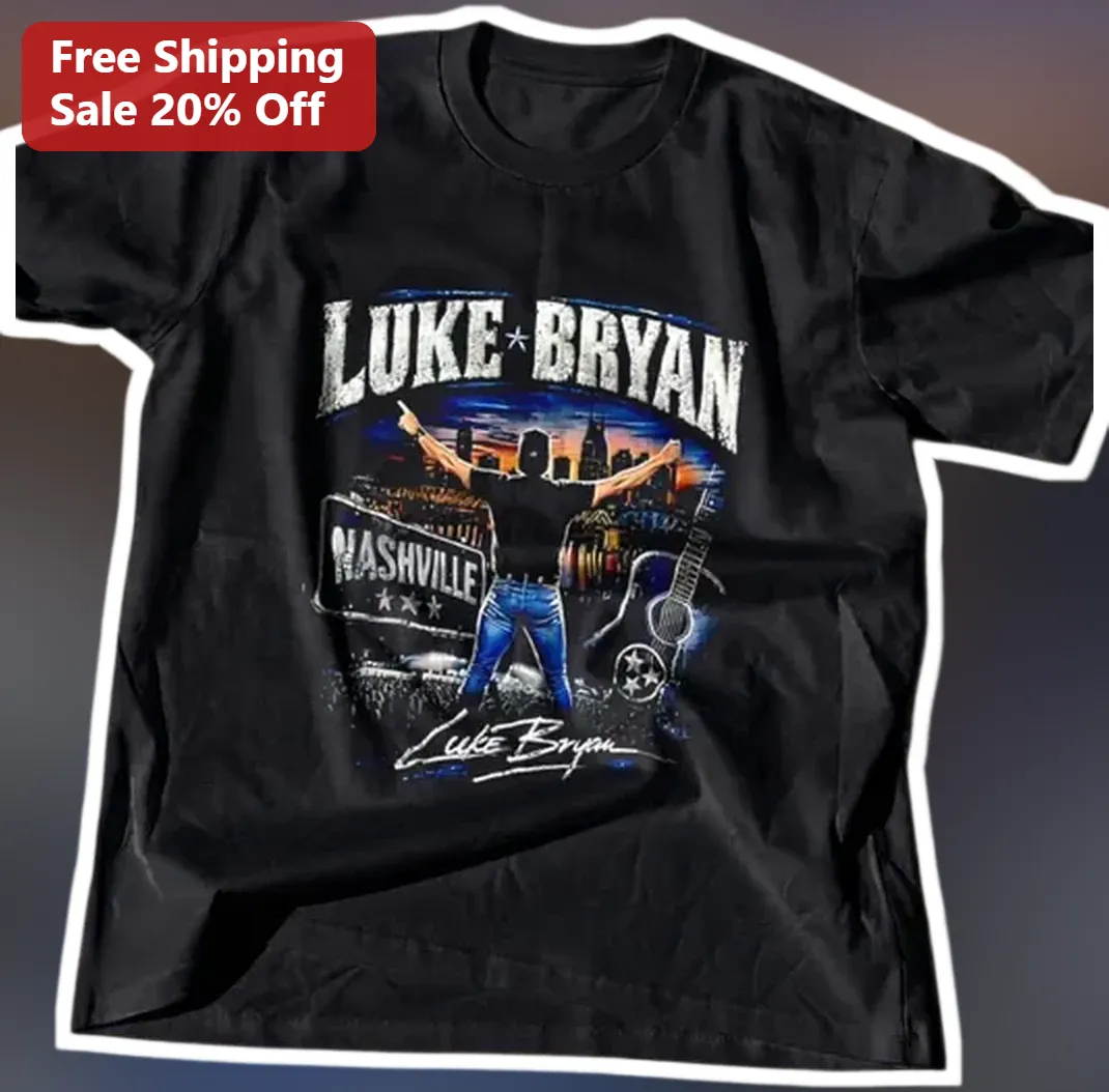 Luke Bryan Nashville Graphic Tee Country Music Concert Shirt Gift for Fans available at our Los Angeles warehouse