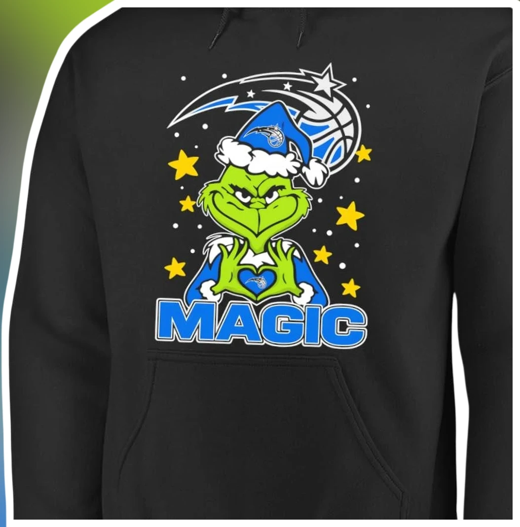 Magic The Grinch Orlando Magic Hoodie Christmas NBA Fan Gift available at our Los Angeles warehouse