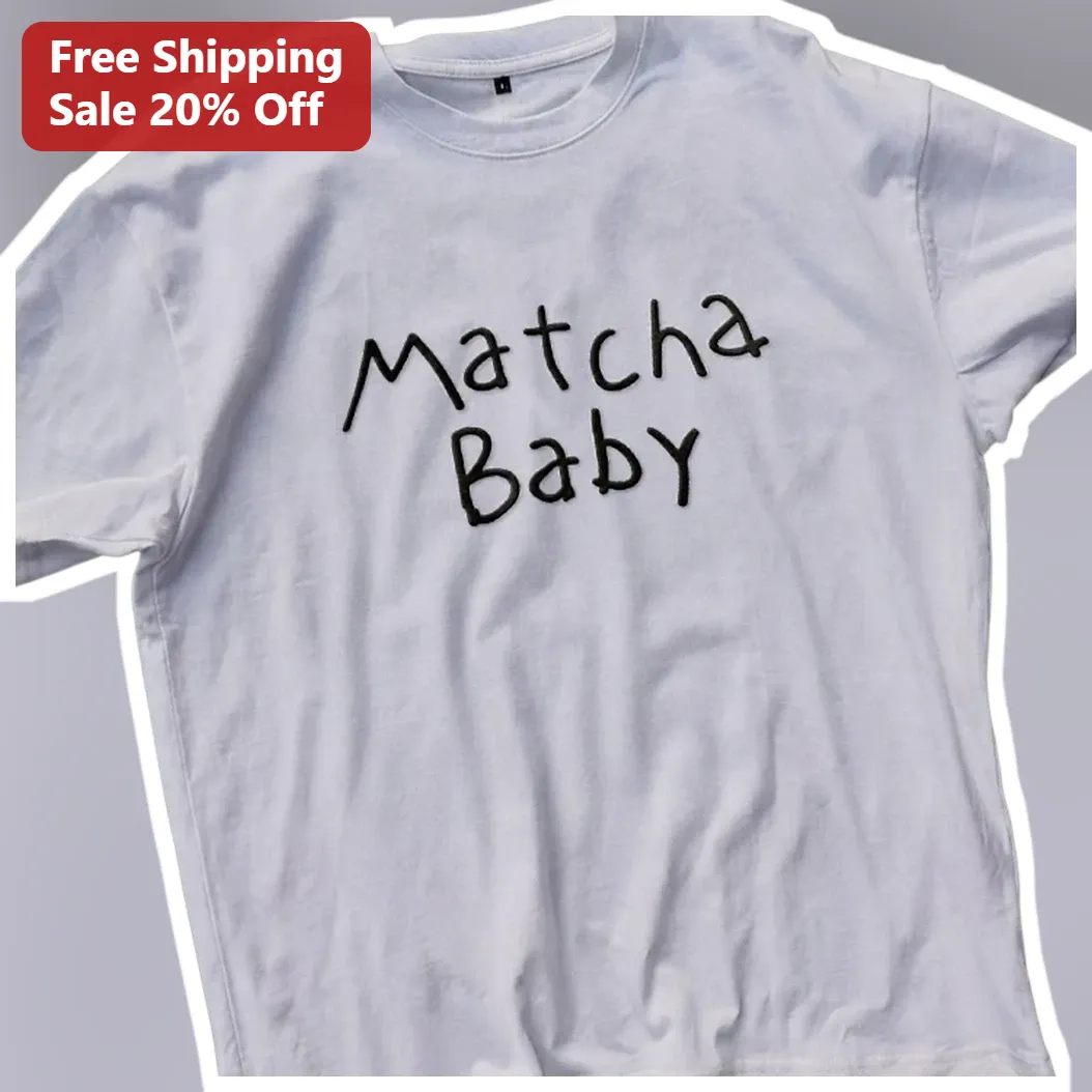 Matcha Baby Tee Aesthetic Graphic T-Shirt for Women Tea Lovers Gift available at our Los Angeles warehouse