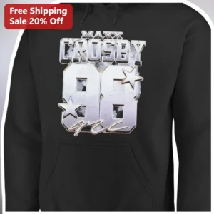 Maxx Crosby Hoodie Las Vegas Raiders NFL Player Signature Chrome Graphic Sweatshirt available at our Los Angeles warehouse