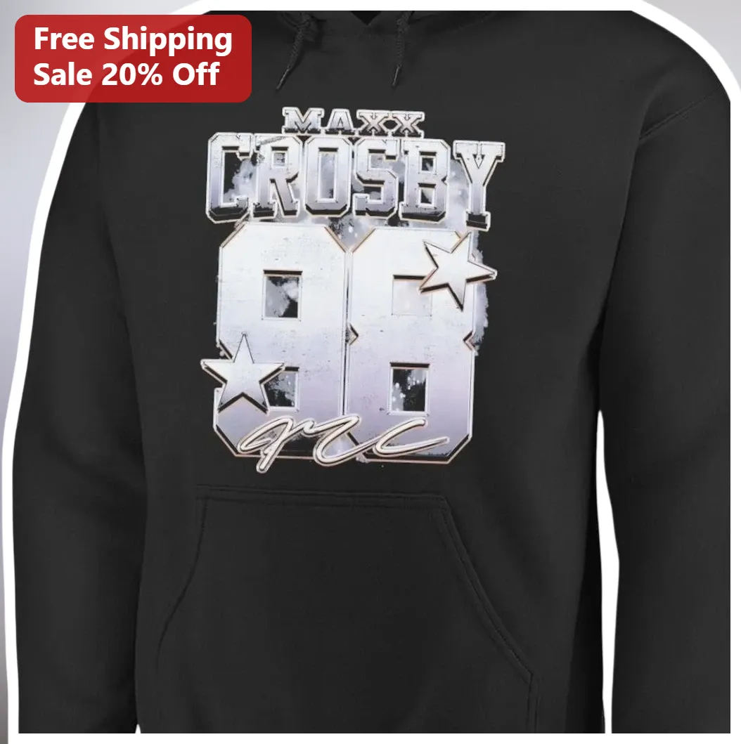 Maxx Crosby Hoodie Las Vegas Raiders NFL Player Signature Ch — Los Angeles Maxx Crosby Hoodie Las Vegas Raiders NFL Player Signature Chrome Graphic Sweatshirt available at our Los Angeles warehouse