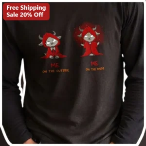 Me On The Outside Me On The Inside Cute Gothic Devil Tee available at our Los Angeles warehouse