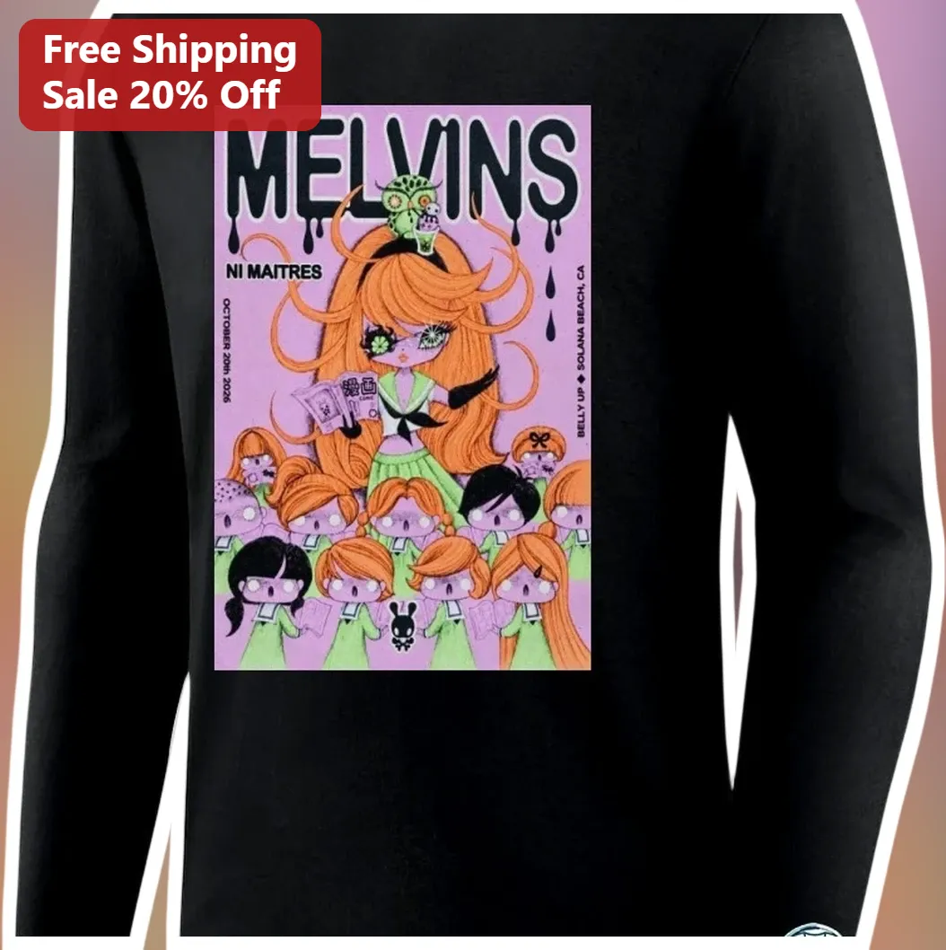 Melvins Ni Maitres Anime Grunge Long Sleeve Shirt — Los Angeles Melvins Ni Maitres Anime Grunge Long Sleeve Shirt available at our Los Angeles warehouse