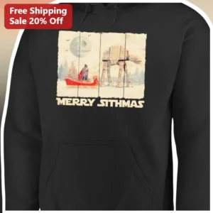Merry Sithmas Darth Vader Christmas Hoodie Star Wars Holiday Gift available at our Los Angeles warehouse