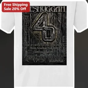 Meshuggah The Forty-Year Anomaly North American Tour 2027 Tee available at our Los Angeles warehouse
