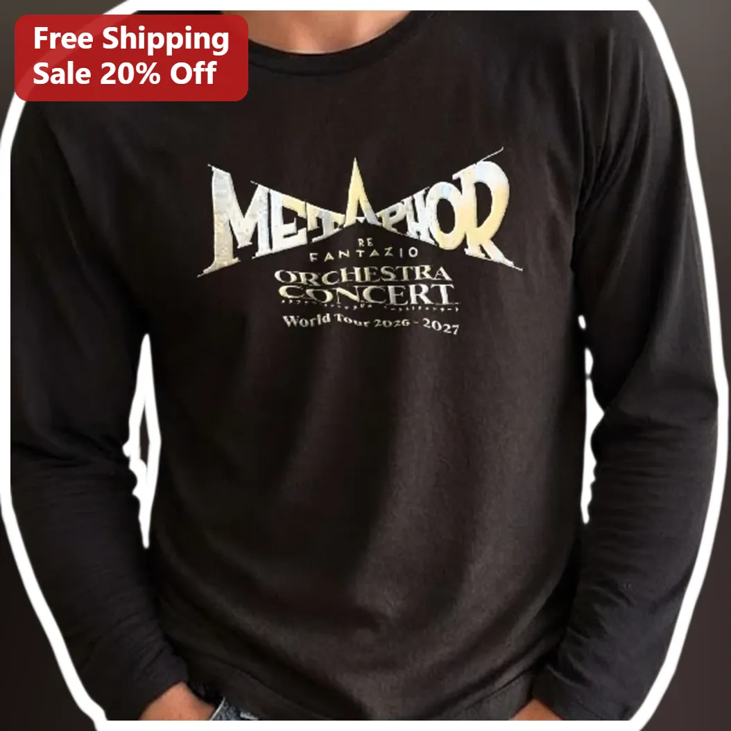 Metaphor ReFantazio Orchestra Concert World Tour 2026-2027 L — Los Angeles Metaphor ReFantazio Orchestra Concert World Tour 2026-2027 Long Sleeve Tee available at our Los Angeles warehouse